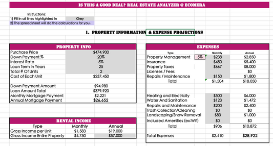 Real Estate Investor Calculator